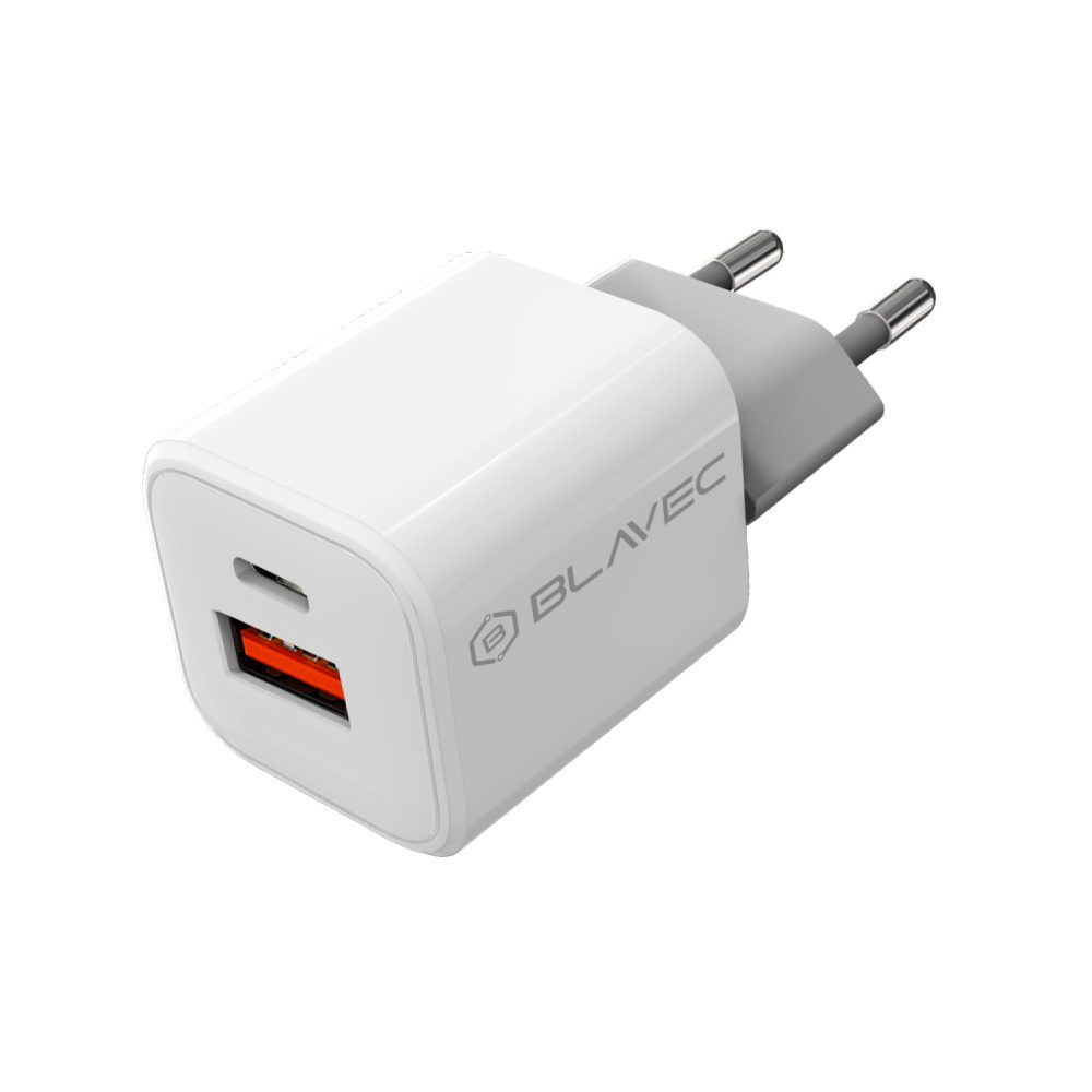 Blavec Wall charger BC-4 GaN - USB + Type C - 35W 3A (TCBC4G-UCW353A) white