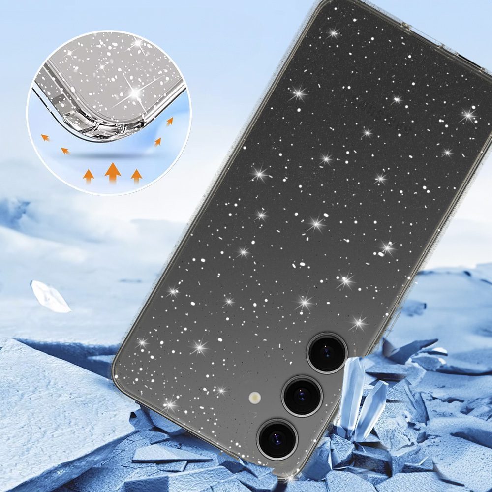 foto_add-303036 Crystal Glitter Case for Samsung Galaxy S25 Silver