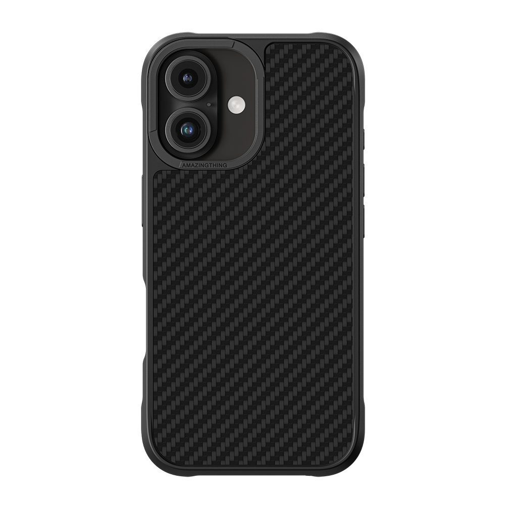 Amazing Thing Titan Max Bulletproof Grade Fibre 1500D Case 12FT IP166.1TXBK for Iphone 16 black