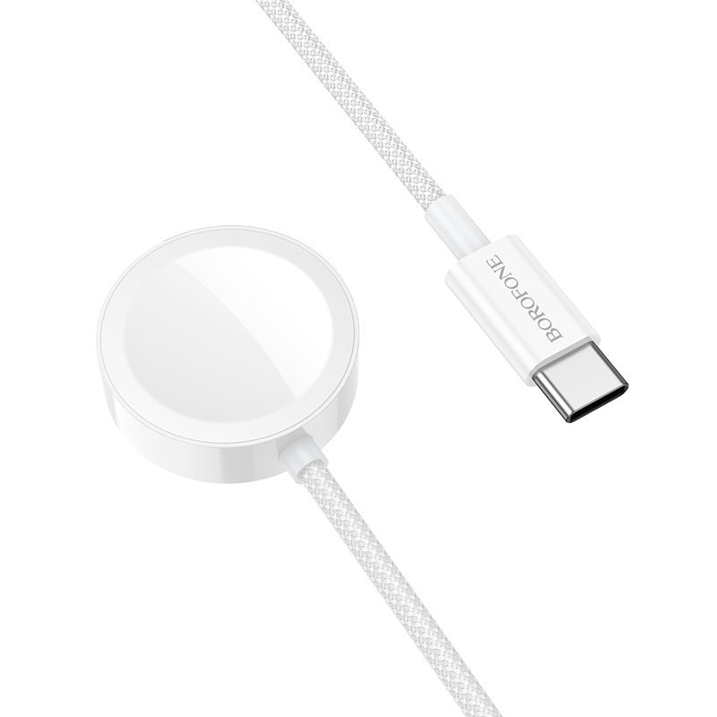 Borofone Ładowarka indukcyjna BQ37 Star 2,5W do iWatch 1-9, SE/SE2, Samsung Ultra/Ultra2 biała
