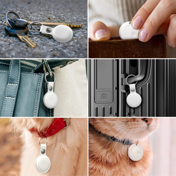 MiLi GPS Bluetooth MiTag Tracker HD-P16 (Apple only)+ keyring white