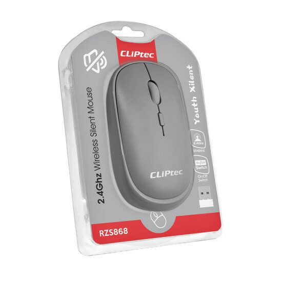Cliptec Computer mouse Youth Xilent RZS868 wireless optical 1600DPI grey