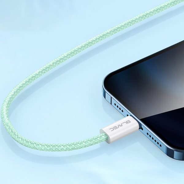 Blavec Cable Candy braided - USB to Type C - PD 60W 3A 3 metres Apple CarPlay/Android Auto (CCA-UC3GN30) green