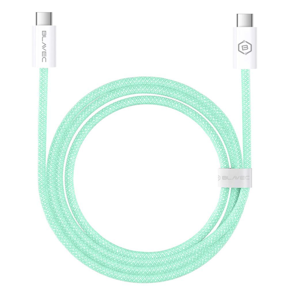 foto_add-307342 Blavec Cable Candy braided - Type C to Type C - PD 60W 3A 3 metres Apple CarPlay/Android Auto (CCA-CC3GN30) green