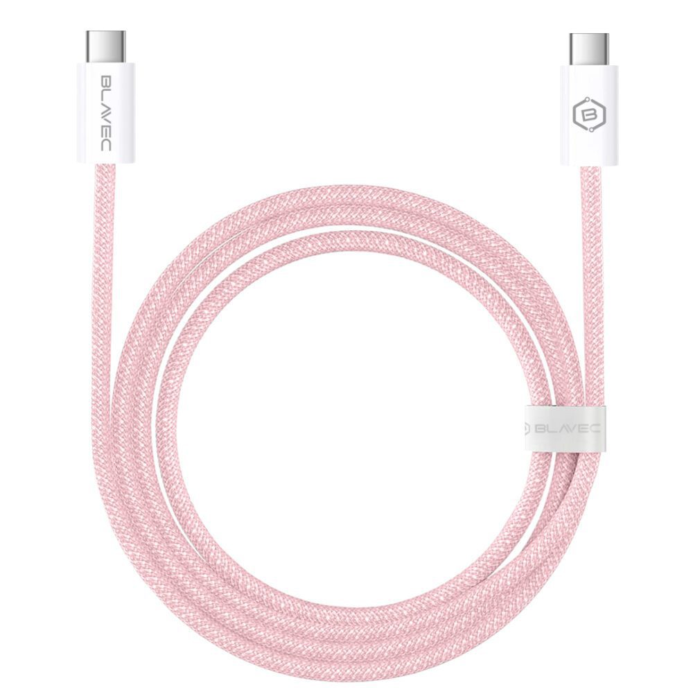 foto_add-307343 Blavec Cable Candy braided - Type C to Type C - PD 60W 3A 3 metres Apple CarPlay/Android Auto (CCA-CC3P30) pink