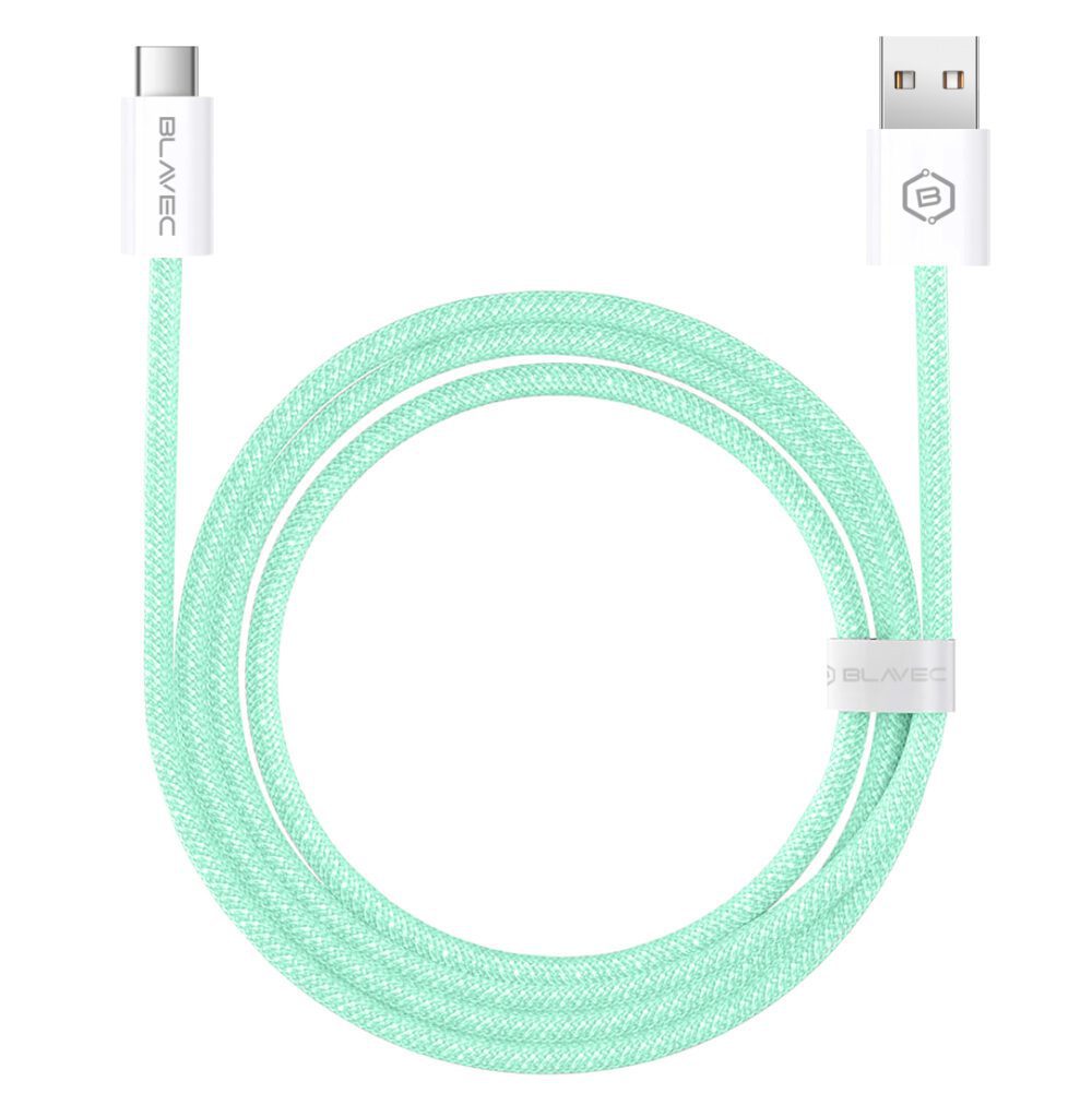 Blavec Cable Candy braided - USB to Type C - PD 60W 3A 3 metres Apple CarPlay/Android Auto (CCA-UC3GN30) green