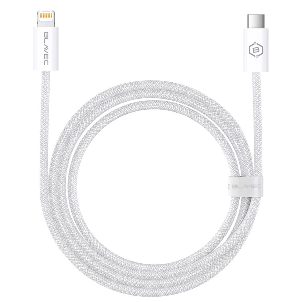 foto_add-307356 Blavec Cable Candy braided - Type C to Lightning - PD 20W 2,4A 3 metres Apple CarPlay (CCA-CL24W30) white