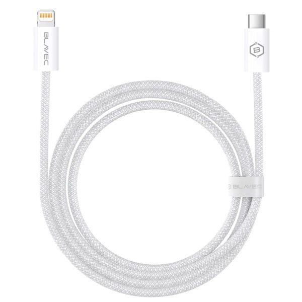 foto_add-307356 Blavec Cable Candy braided - Type C to Lightning - PD 20W 2,4A 3 metres Apple CarPlay (CCA-CL24W30) white