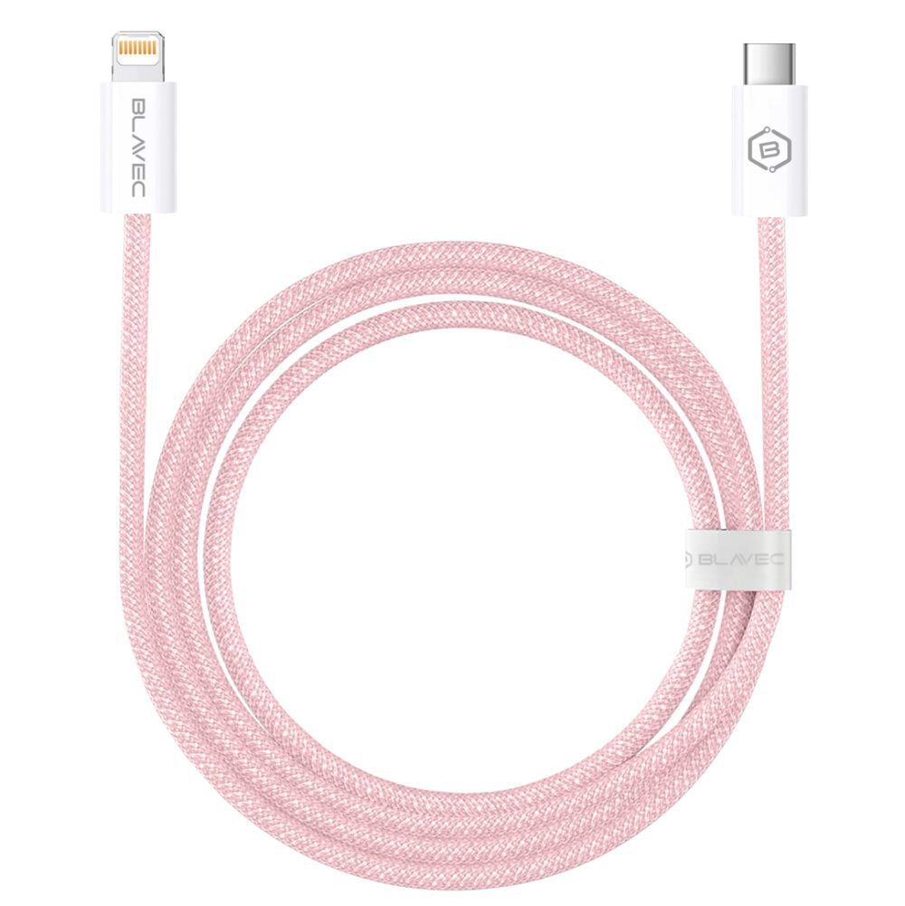 foto_add-307379 Blavec Cable Candy braided - Type C to Lightning - PD 20W 2,4A 1 metre Apple CarPlay (CCA-CL24P10) pink