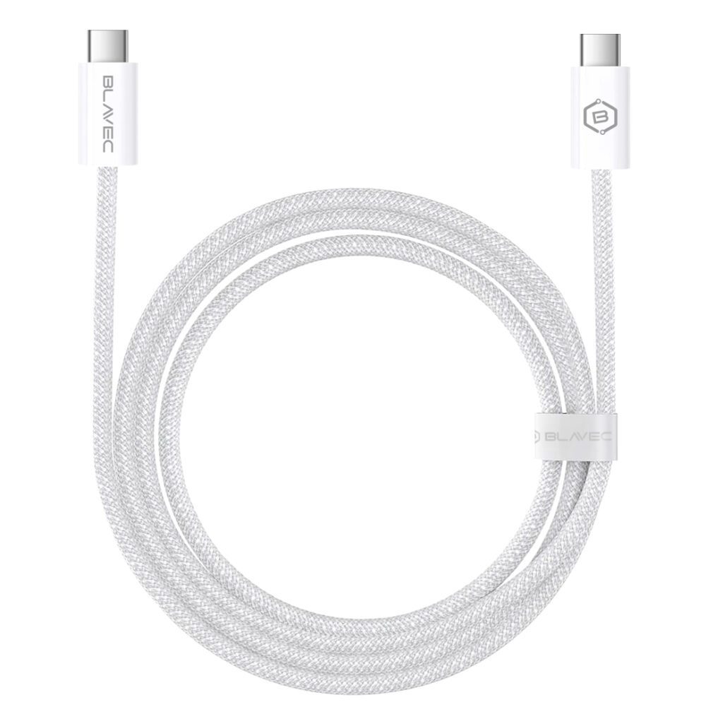 foto_add-307383 Blavec Cable Candy braided - Type C to Type C - PD 60W 3A 2 metres Apple CarPlay/Android Auto (CCA-CC3W20) white