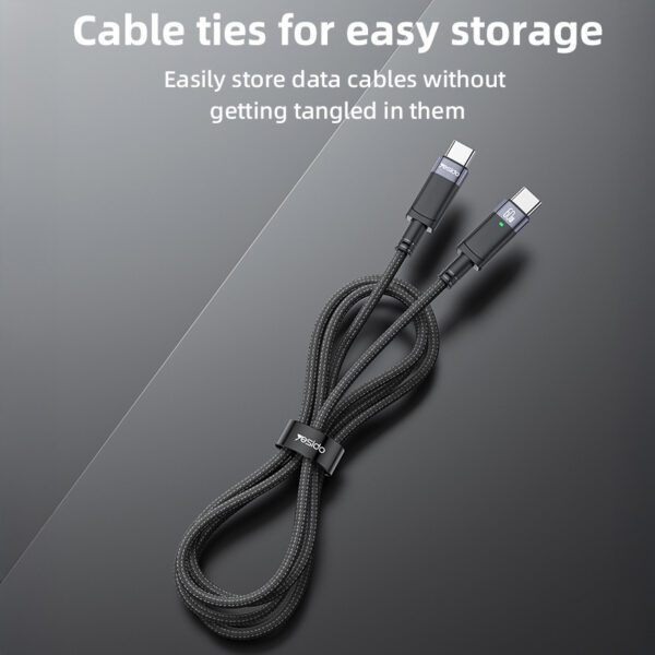 foto_add-307399 Yesido Cable CA160 braided - Type C to Type C - PD 60W 1,2 metres black