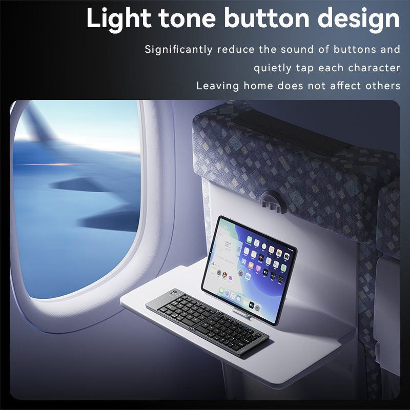 Yesido Klawiatura KB27 bezprzewodowa składana czarna