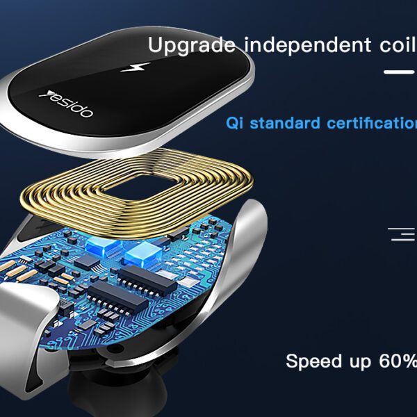 foto_add-307962 Yesido Car holder C78 induction 15W to air vent and windshield black