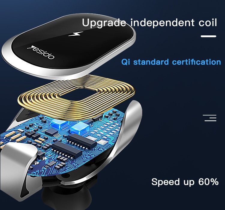 foto_add-307962 Yesido Car holder C78 induction 15W to air vent and windshield black