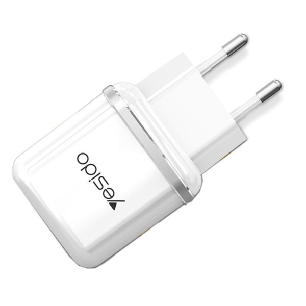 Yesido Wall charger YC26 EU - 2xUSB - 2,4A with USB to Micro USB cable white