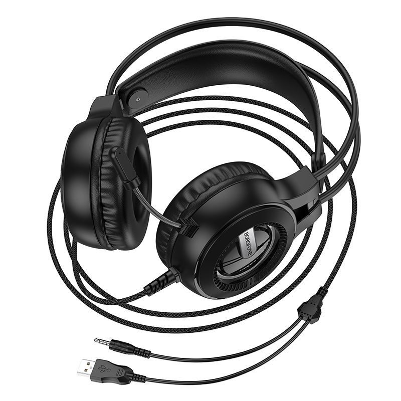 Borofone Headphones BO111 Eminent gaming with microphone black
