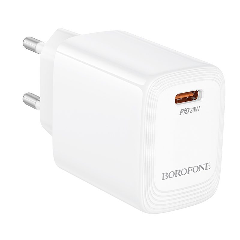 foto_add-308927 Borofone Wall charger BN26 Fuente - Type C - PD 20W white