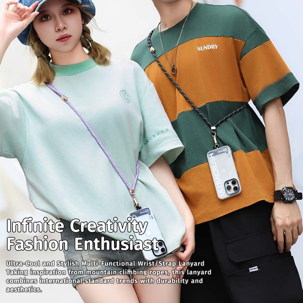 Rock Universal phone lanyard long, neck strap grey