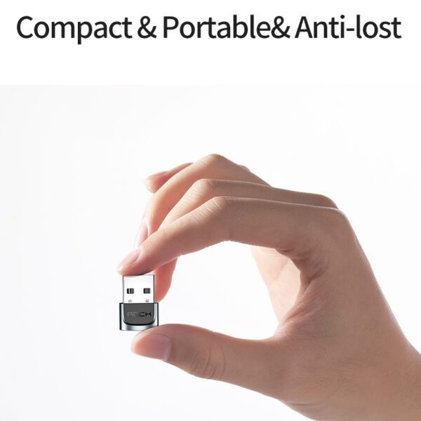 Rock Adapter - Type C (female) to USB (male) - black