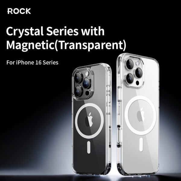 foto_add-311572 Rock Crystal Series Magnetic Case for Iphone 16 Plus transparent