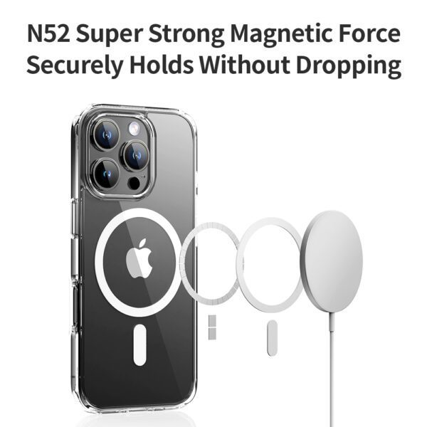 foto_add-311573 Rock Crystal Series Magnetic Case for Iphone 16 Plus transparent