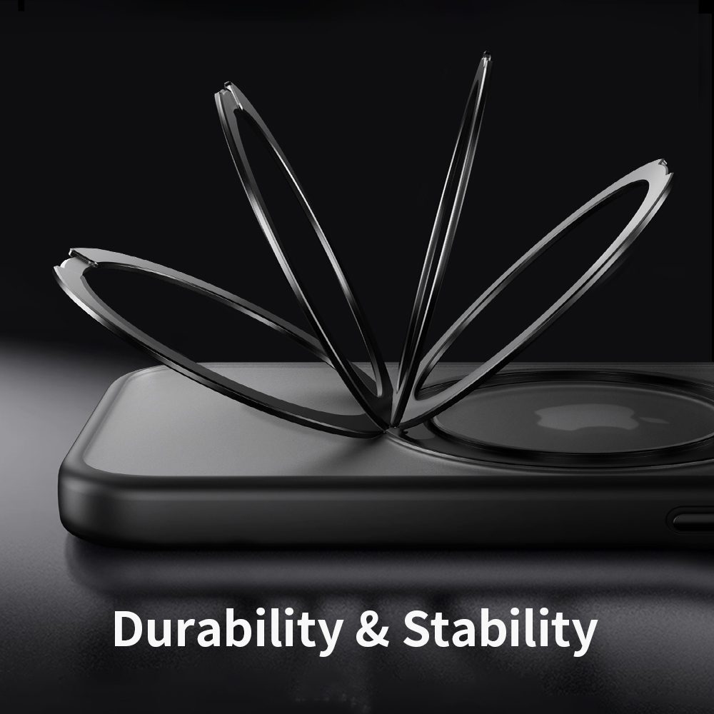 Rock Crystal Rotating Touch Series Magnetic Case for Iphone 16 Pro black