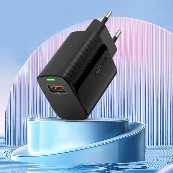 foto_add-312990 Foneng Wall charger EU64 - USB - 18W with USB to Type C cable black
