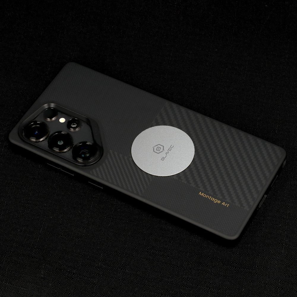 Blavec Metal plate for magnetic holder BM-03 set of 2 pieces round (40mm) black and silver