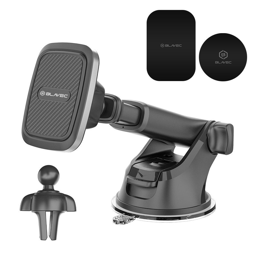 Blavec Car holder BH-06 magnetic to windshield and to air vent (BH06-MAVWSB) black
