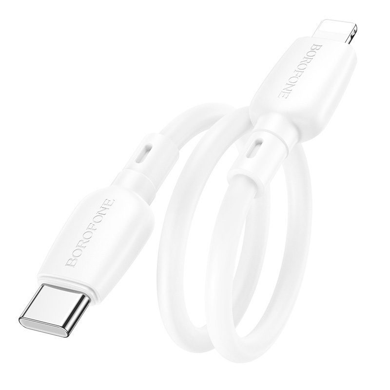 Borofone Cable BX93 Super Power - Typ C to Lightning - PD 20W 0,25 metres white