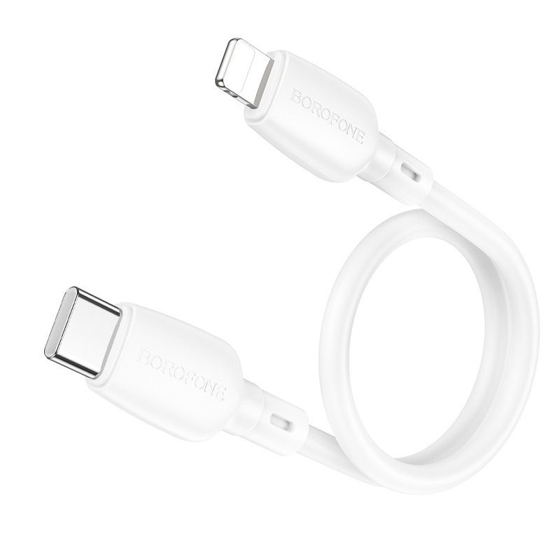 Borofone Cable BX93 Super Power - Typ C to Lightning - PD 20W 0,25 metres white