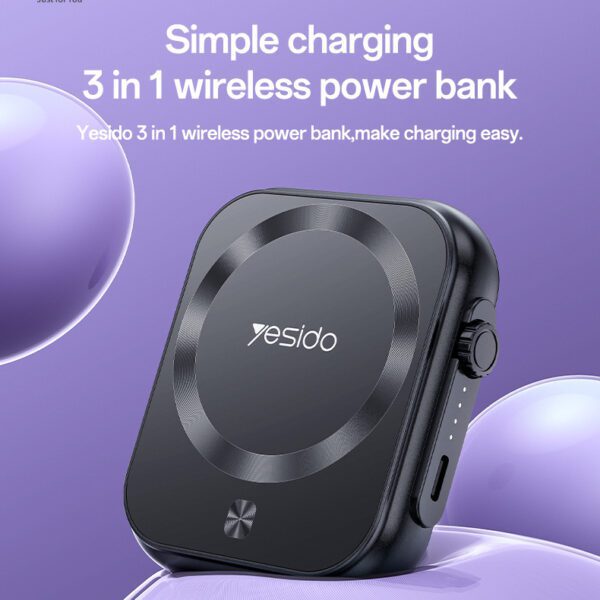 Benks Power bank 5000mAh YP59 3 in 1 - Type C - magnetic, induction 15W black