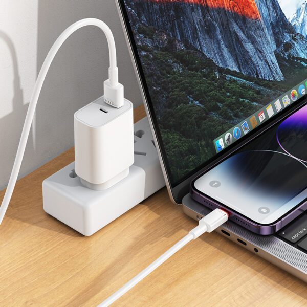 Borofone Cable BX110 Beneficio - USB to Lightning - 2,4A 1 metre white