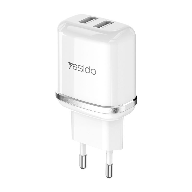Yesido Wall charger YC26 EU - 2xUSB - 2,4A with USB to Micro USB cable white