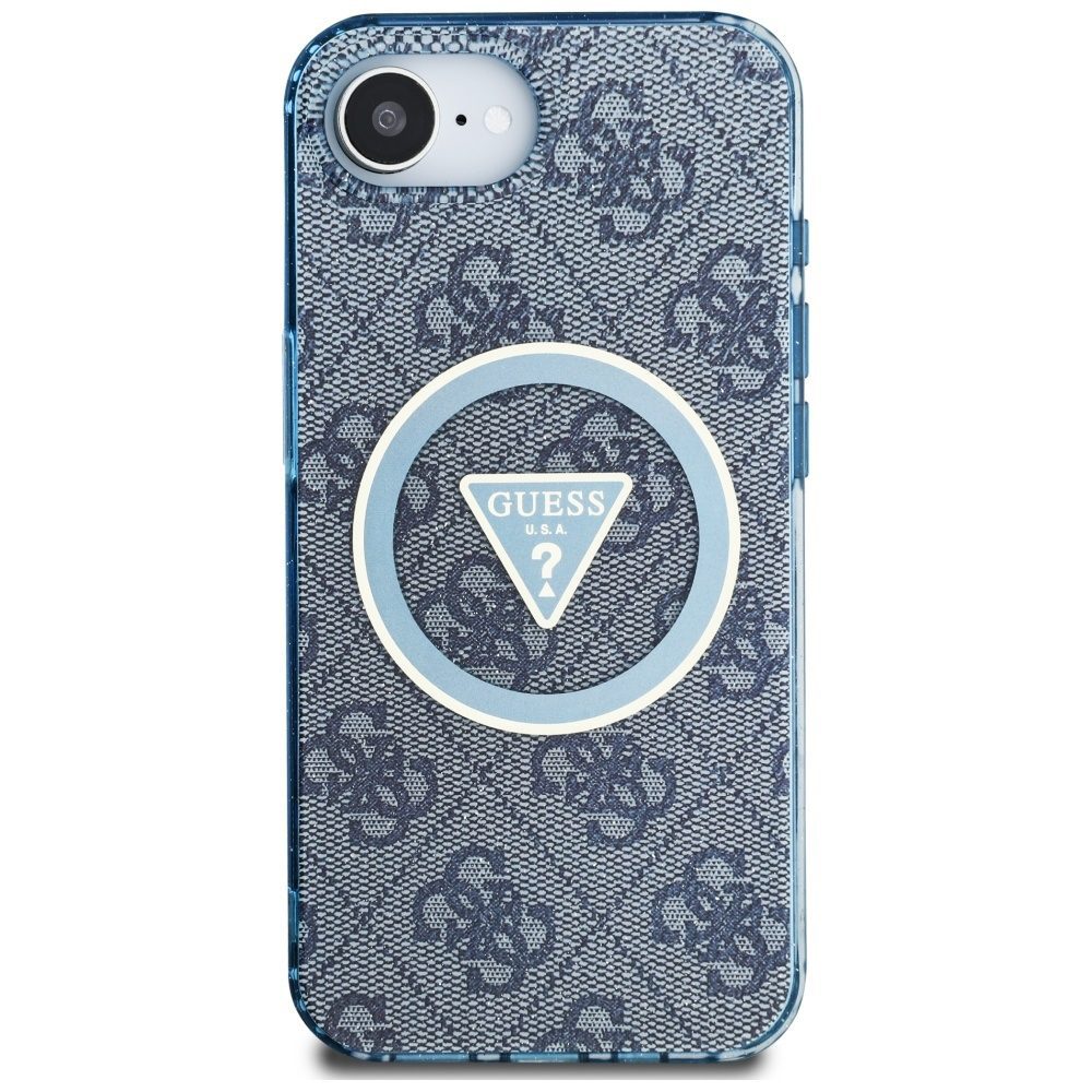 foto_add-317511 Original Case GUESS IML Metal Glitter 4G Circle Triangle MagSafe for Iphone 16e blue