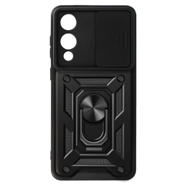 Slide Camera Armor Case for Samsung Galaxy S25 Edge Black