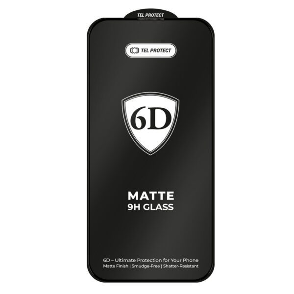 foto_add-320789 Tel Protect Full Glue 6D Matt Tempered Glass for Iphone 12/12 Pro Black