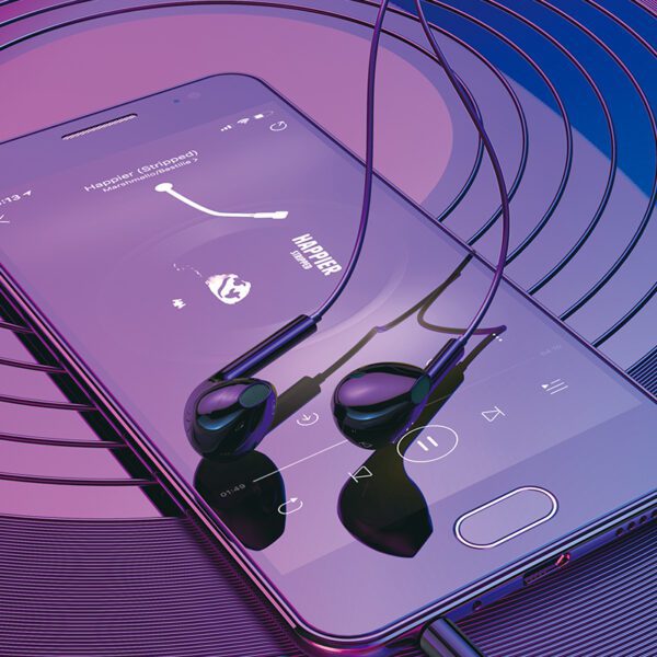 Borofone Earphones BM100 Fuente with microphone black