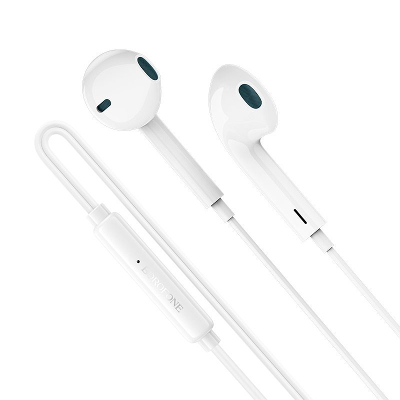 Borofone Earphones BM100 Fuente with microphone white