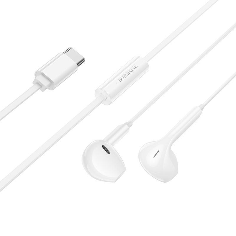 Borofone Earphones BM99 Star with microphone Typ C white