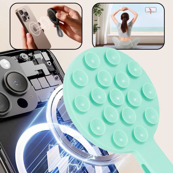 Silicone suction phone holder magnetic with ring MSH9 mint