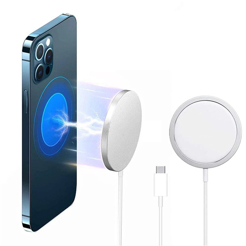 foto_add-91084 Wireless Induction Charger QI Fast Charge 15W Iphone 14/14 Pro/14 Plus/14 Pro Max/15/15 Plus/15 Pro/15 Pro Max/16/16 Plus/16 Pro/16 Pro Max - White