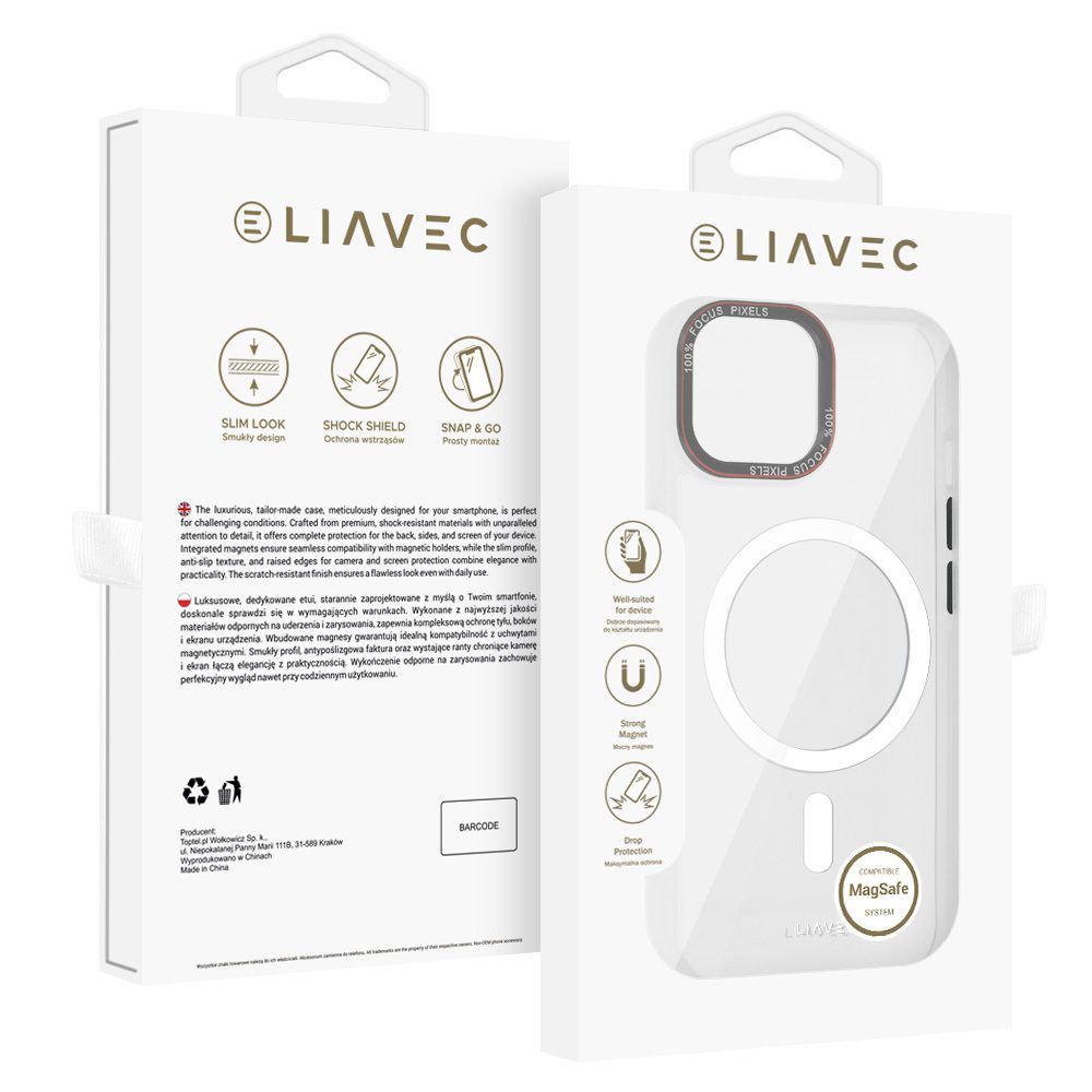 product-100292 Liavec Hybrid Magsafe Clear Case for Iphone 15