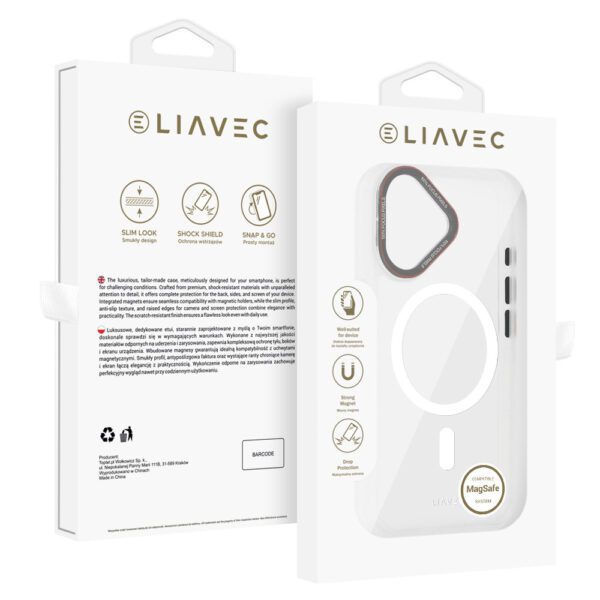 product-100295 Liavec Hybrid Magsafe Clear Case for Iphone 16
