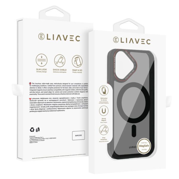 product-100303 Liavec Hybrid Smoke Magsafe Case for Iphone 16