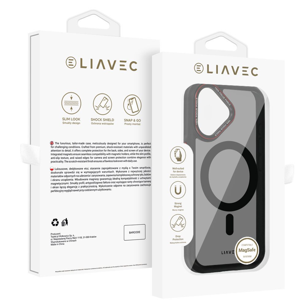 product-100303 Liavec Hybrid Smoke Magsafe Case for Iphone 16