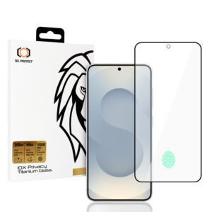 Tempered glass Tel Protect 10X Privacy Titanium for Samsung Galaxy S25 Plus/S24 Plus (with fingerprint unlock)
