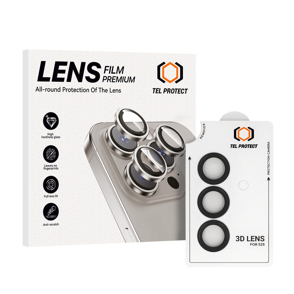 product-101272 Tempered glass Tel Protect 3D Lens on camera for Samsung Galaxy S23 black (lens 3 pieces)