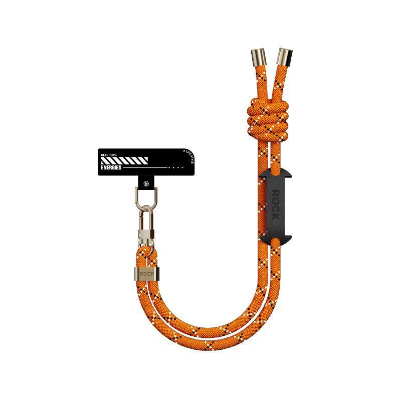 Rock Universal phone lanyard short, wrist strap orange