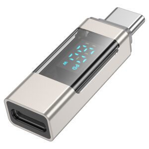 Borofone Adapter BV25 - Type C to Type C - Screen Display grey